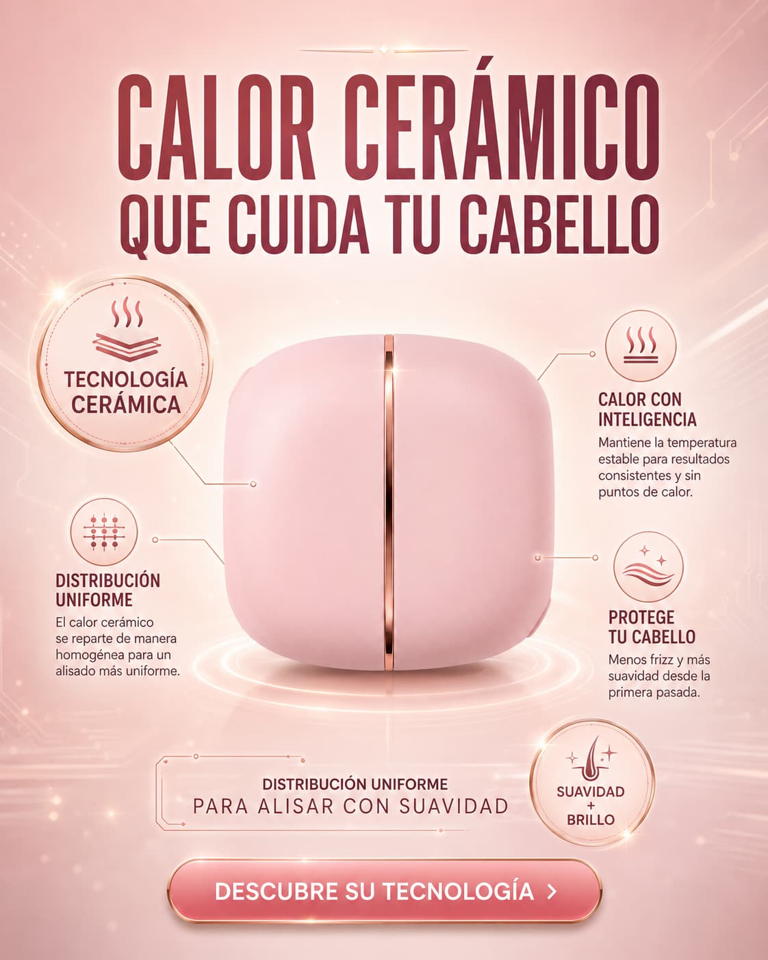 PEINE ELECTRICO ALISADOR DE CABELLO
